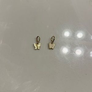 Gold Butterfly Earrings
